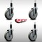 Service Caster 5'' SS Gray Poly Wheel Swivel 1-1/8'' Expanding Stem Caster Set, 4PK SCC-SSEX20S514-PPUB-118-4 - alternate 3